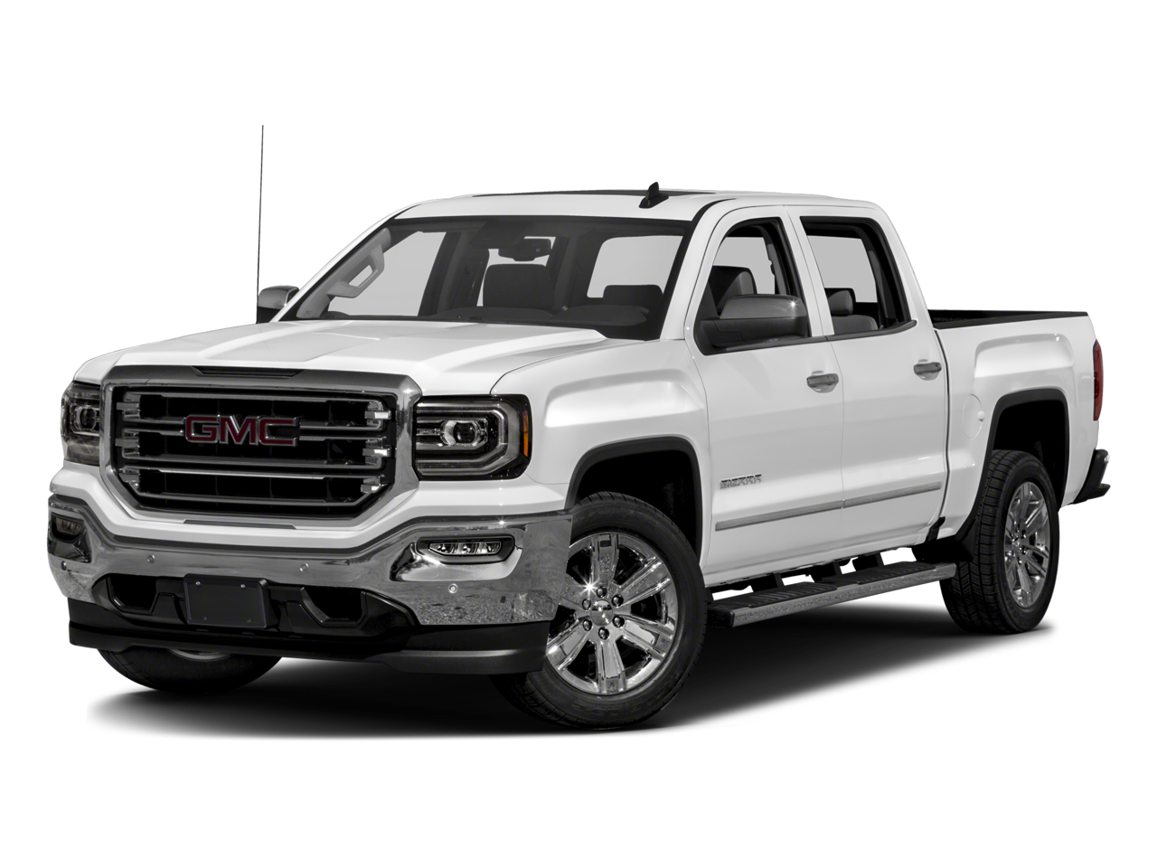 2018 GMC Sierra 1500 SLT in Onyx Black — front three-quarter view