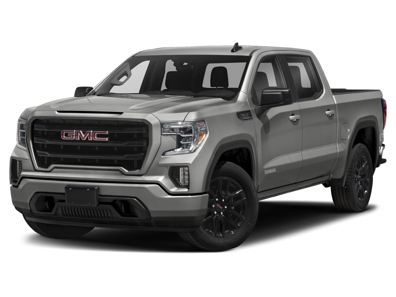 2020 GMC Sierra 1500 Elevation in Satin Steel Metallic — front three-quarter view