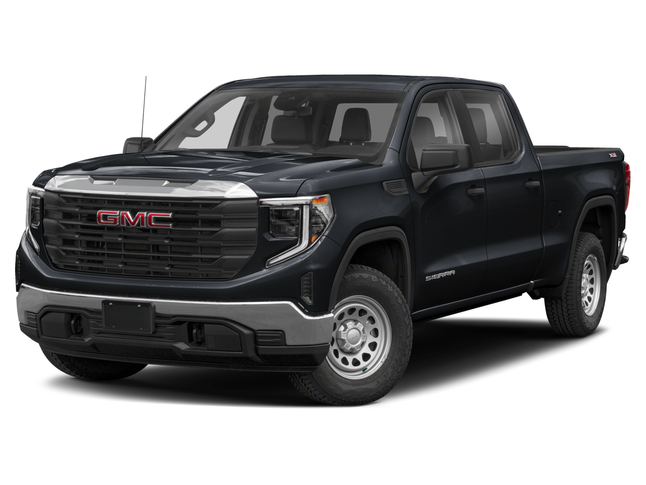 2022 GMC Sierra 1500 SLE in Onyx Black — front three-quarter view