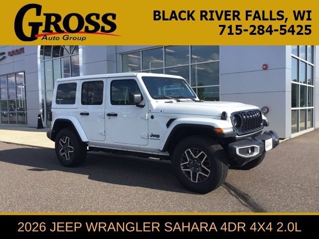 2026 Jeep Wrangler Sahara in None — front three-quarter view