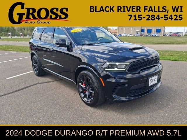 2024 Dodge Durango R/T Premium in Black — front three-quarter view