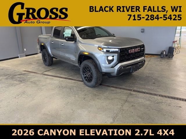 2026 GMC Canyon Elevation in Sterling Metallic — front three-quarter view