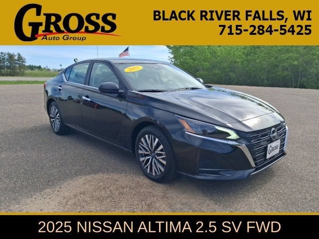 2025 Nissan Altima SV in Black — front three-quarter view