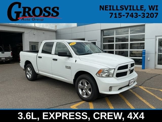2017 RAM 1500 Express in White — front three-quarter view
