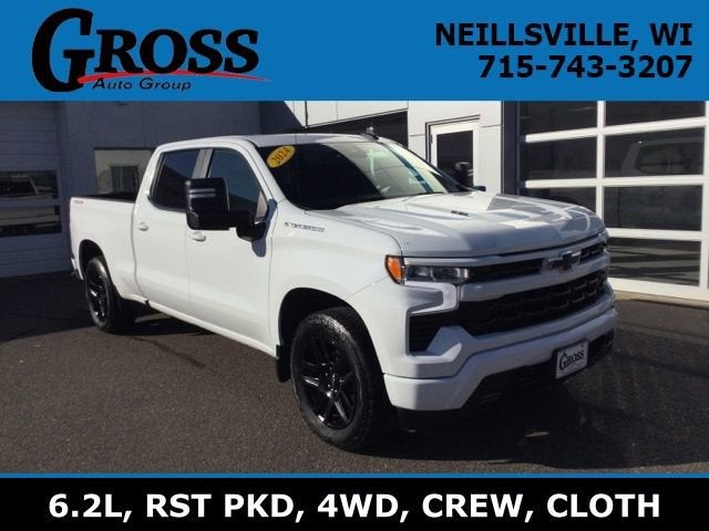 2024 Chevrolet Silverado 1500 RST in Summit White — front three-quarter view