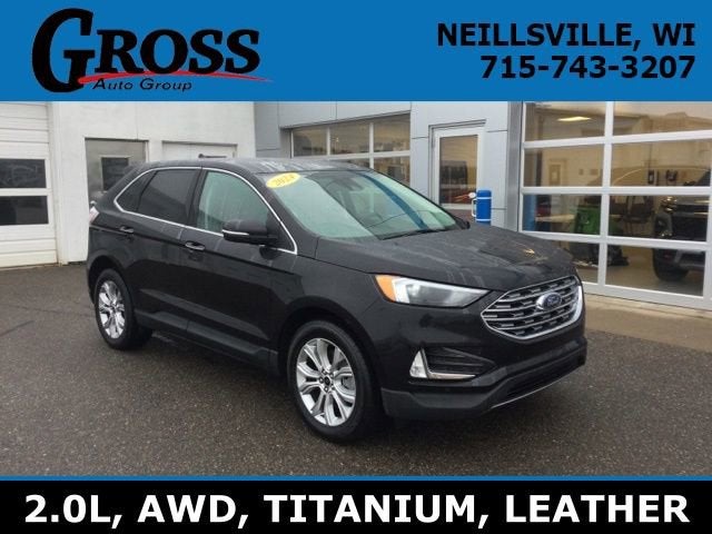 2024 Ford Edge Titanium in Black — front three-quarter view