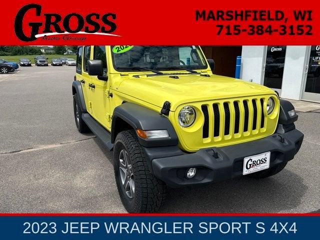 2023 Jeep Wrangler Sport S in None — front three-quarter view