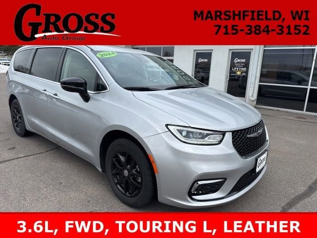 2024 Chrysler Pacifica Touring L in Silver — front three-quarter view