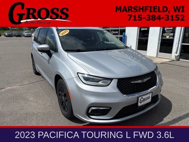 2023 Chrysler Pacifica Touring L in Silver — front three-quarter view