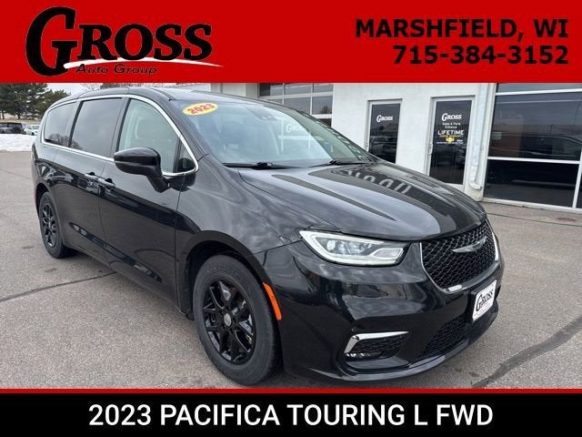 2023 Chrysler Pacifica Touring L in Black — front three-quarter view