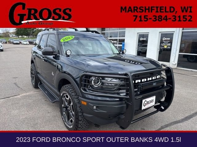2023 Ford Bronco Sport Outer Banks in Blue — front three-quarter view